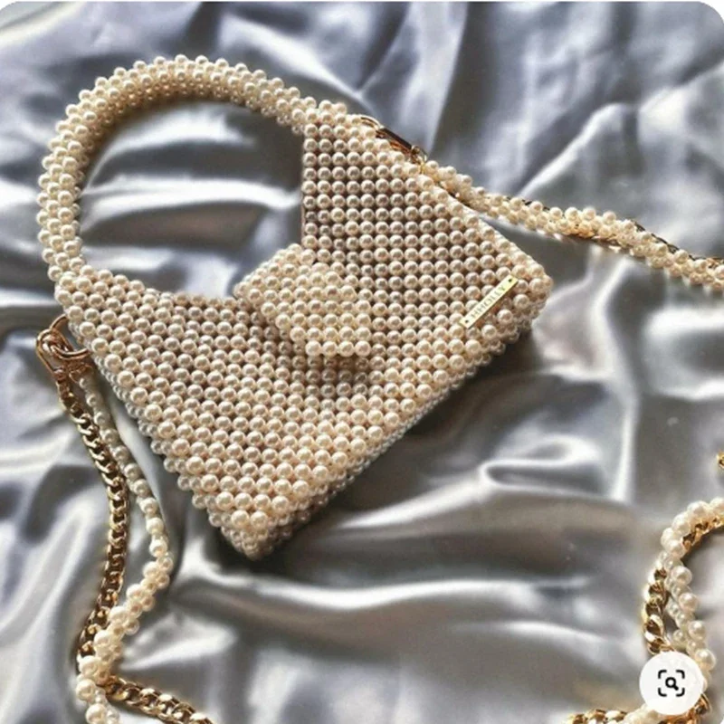 

High End Luxury Party Banquet Handbag Fashionable Single Shoulder Crossbody Bags Handmade Bead Customizable Color Popular Item