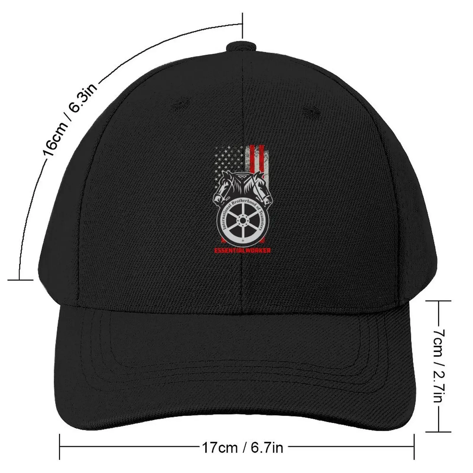 Teamsters Gift, Union worker, Essential Worker designCap Baseball Cap Rugby beach hat Ball Cap Icon For Girls Men's