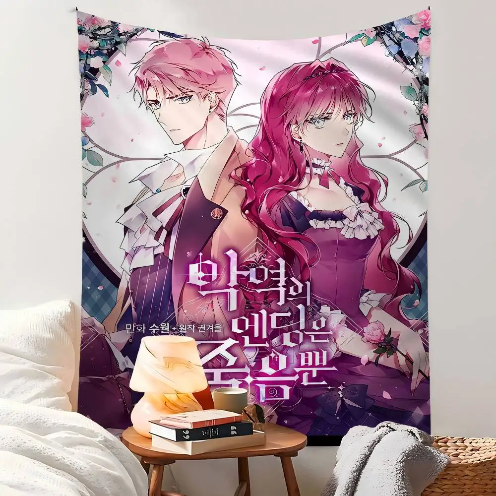 

Villains Are Destined To Die Comics Printed Large Wall Tapestry Hanging Tarot Hippie Wall Rugs Dorm Cheap Hippie Wall Hanging