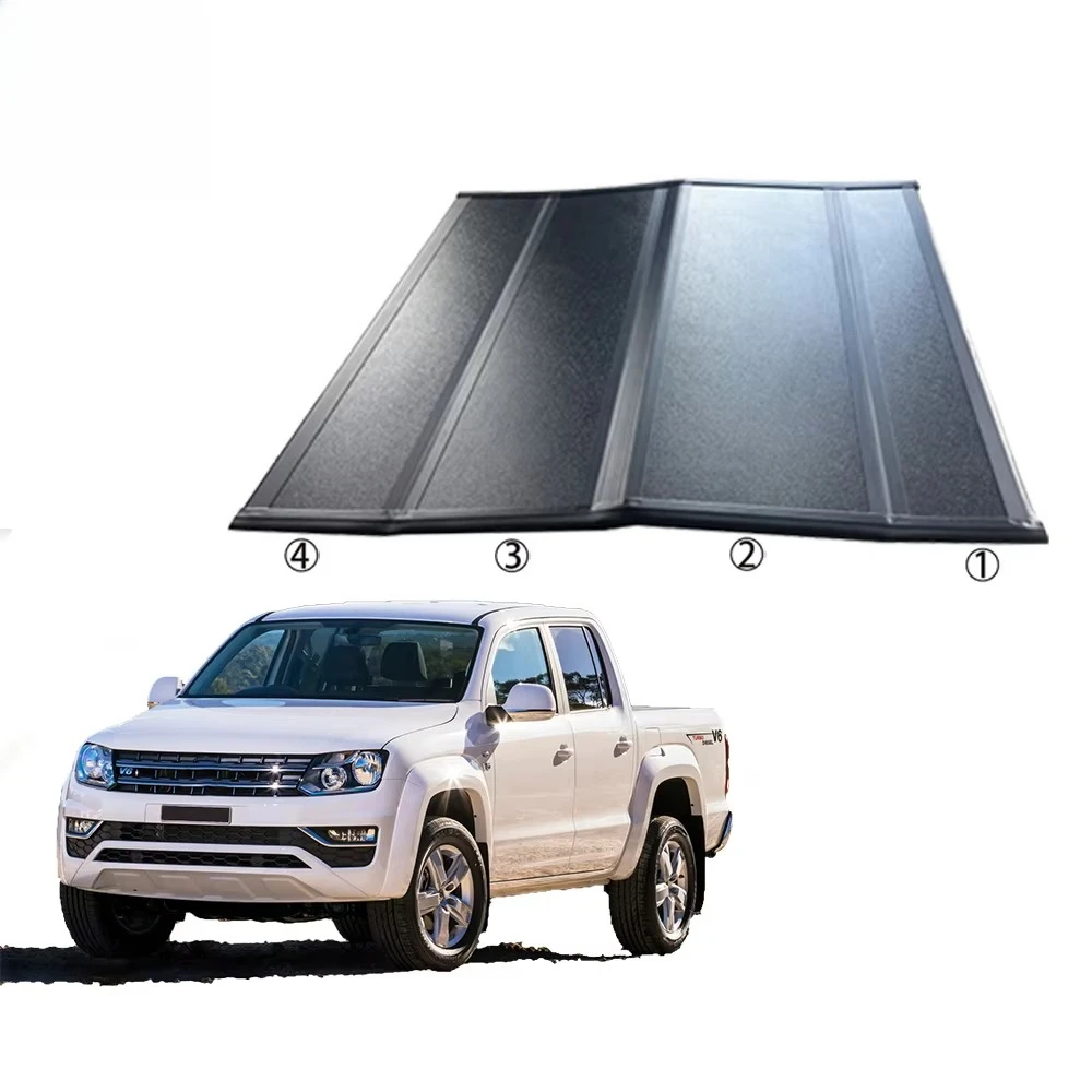 

Hot Sale Waterproof Embedded Hard Four-Fold Tonneau Cover for Amarok 2010+ Bed Truck