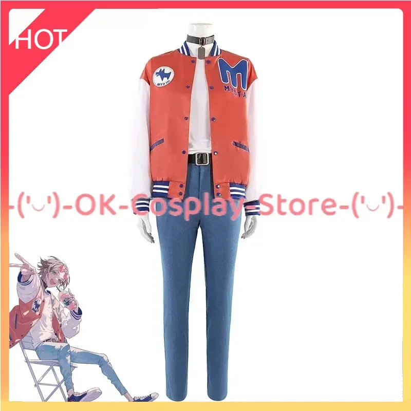 

[Custom Made] Vtuber Luxiem Mysta Rias Cosplay Costume Fancy Yutuber Baseball Suit Coat Shirt Pants Halloween Uniforms