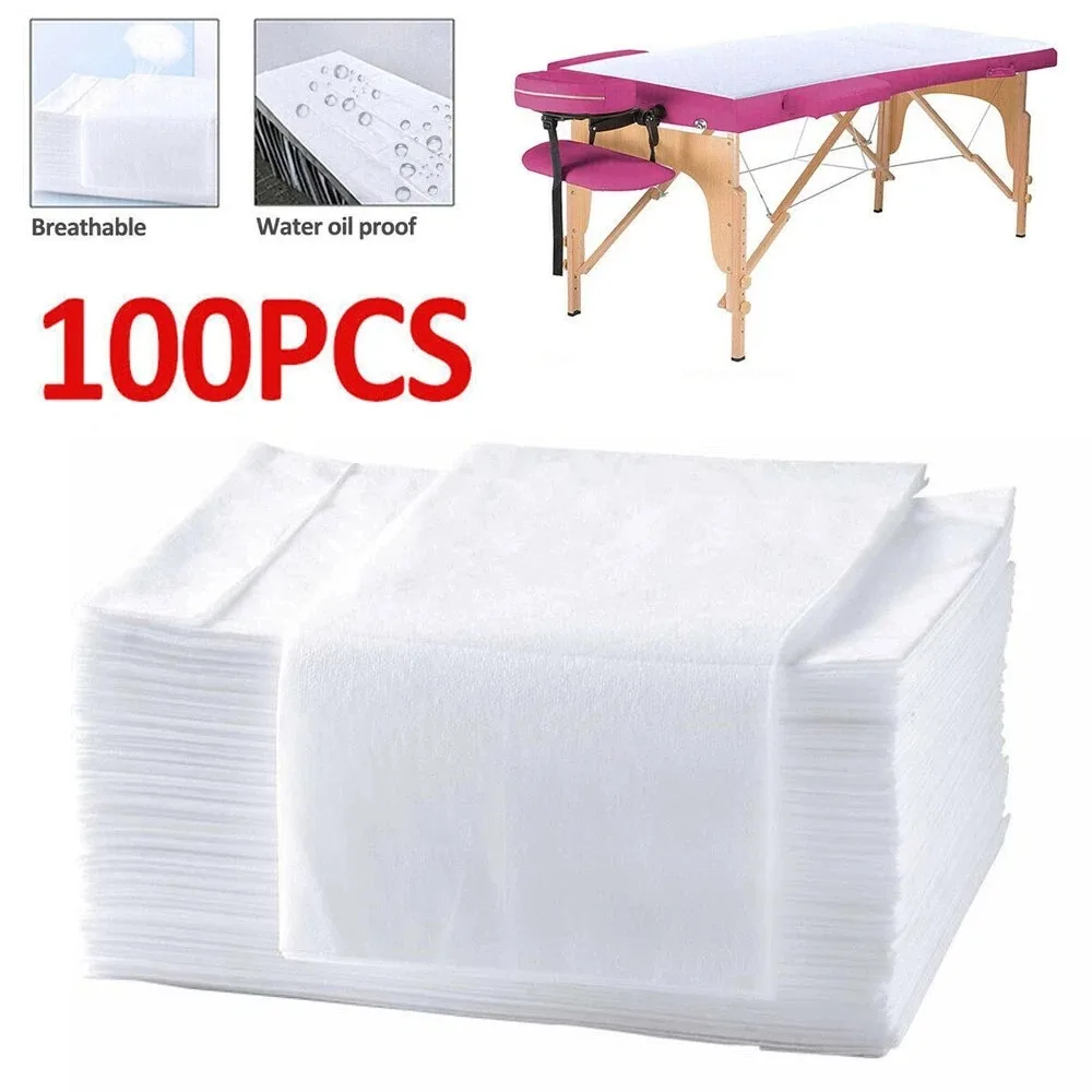 100 Pack Disposable Massage Table Covers Waterproof Oil Resistant