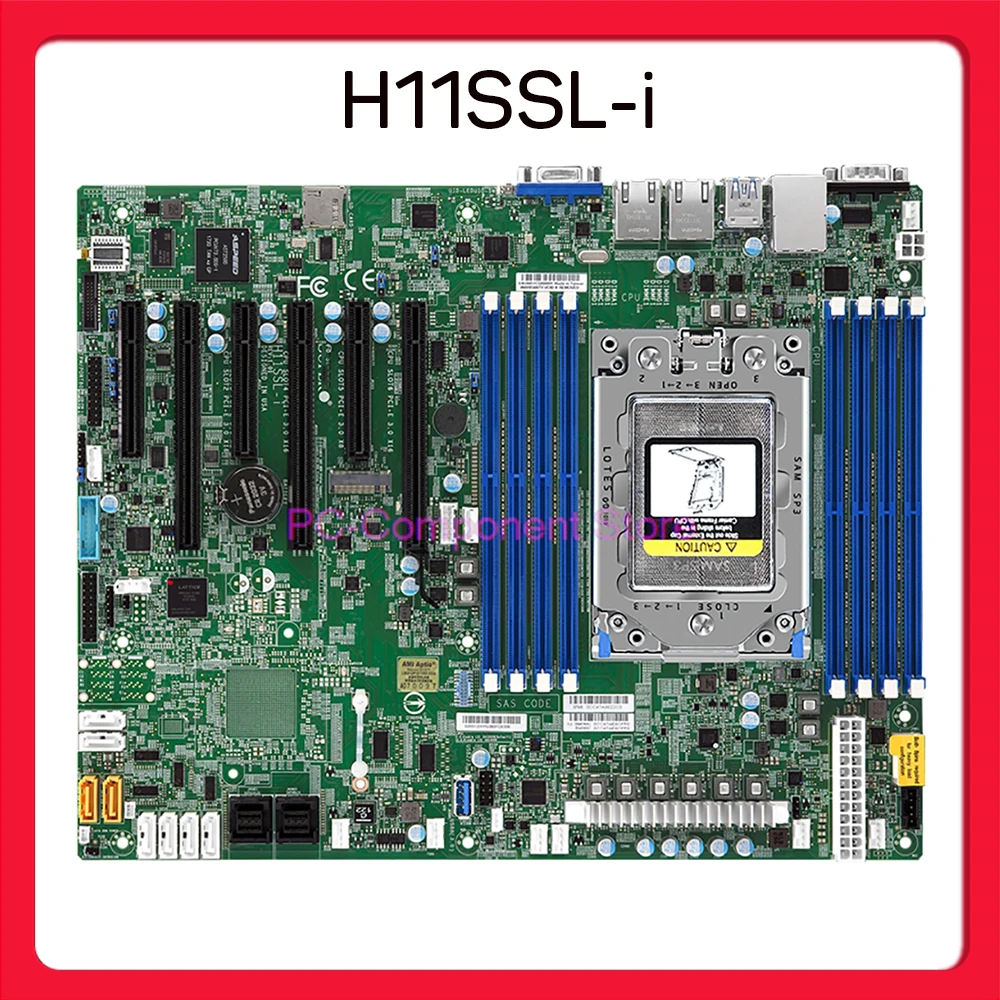 

Серверная материнская плата H11SSL-i для однорозеткового сервера Supermicro второго поколения AMD EPYC7001/7002