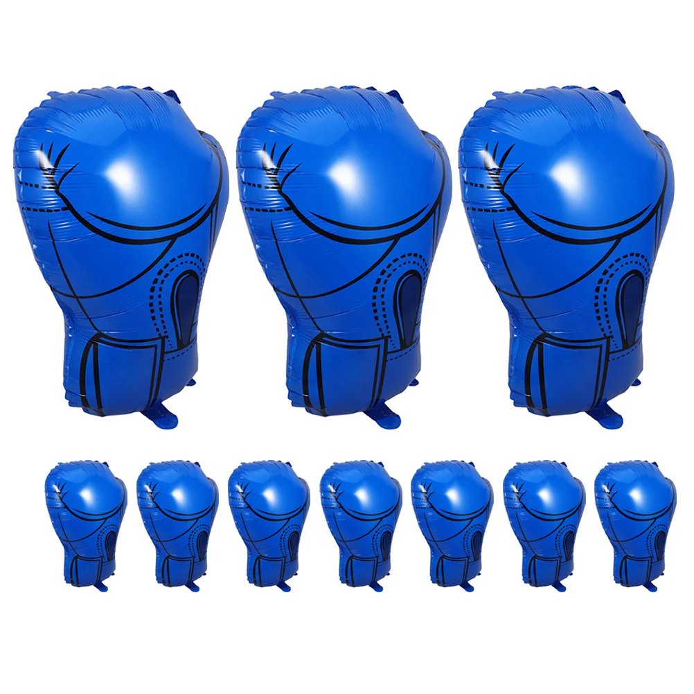 

10 Pcs Wrestling Party Supplies Birthday Decorations Balloons Men Boxing Sport Favors Glove Gloves