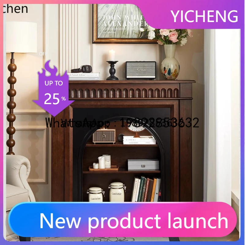 

X1 fireplace decorative cabinet living room entrance solid wood shelf entry living room decoration