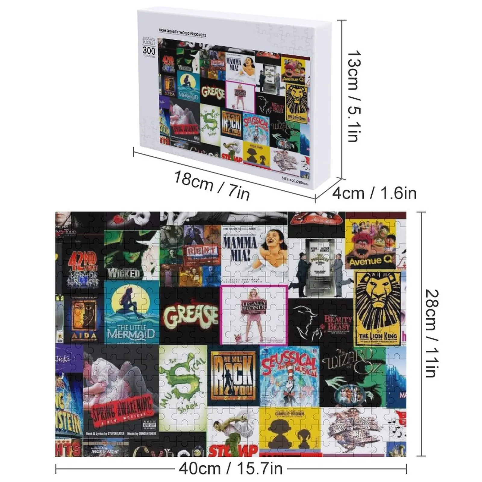 Broadway Musical Collage 2 Jigsaw Puzzle Custom Kids Toy Custom Photo Puzzle