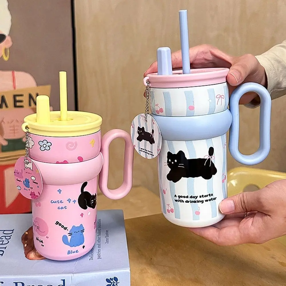 

540ml Insulated Water Bottle Large Capacity 316 Stainless Steel Insulated Cup Cold Insulation Sealed Straw Water Cup Car