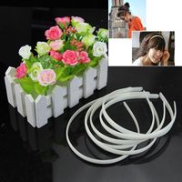 10Pcs Fashion White No Teeth Hairband Plain Lady Plastic Hair Band Headband Girl Hair Accessories