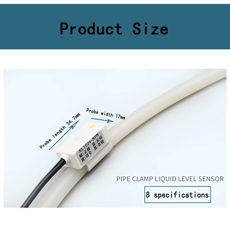 50cm NPN Normally Open Water Level Sensor Liquid Level Sensor Pipeline Water Full Alarm Non-contact Liquid Level Switch