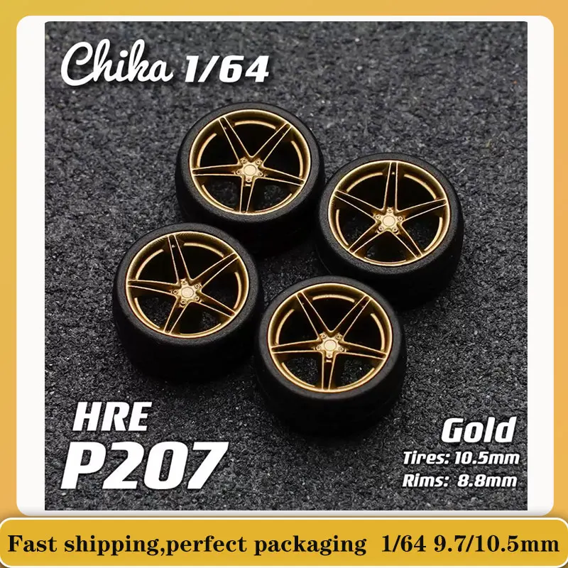 Chika 1/64 9.7/10.5mm Car Model Modified Wheels RE298/GT/GT7/P207 Without Bearing Resin Wheels Suitable for 1:64 Model Cars