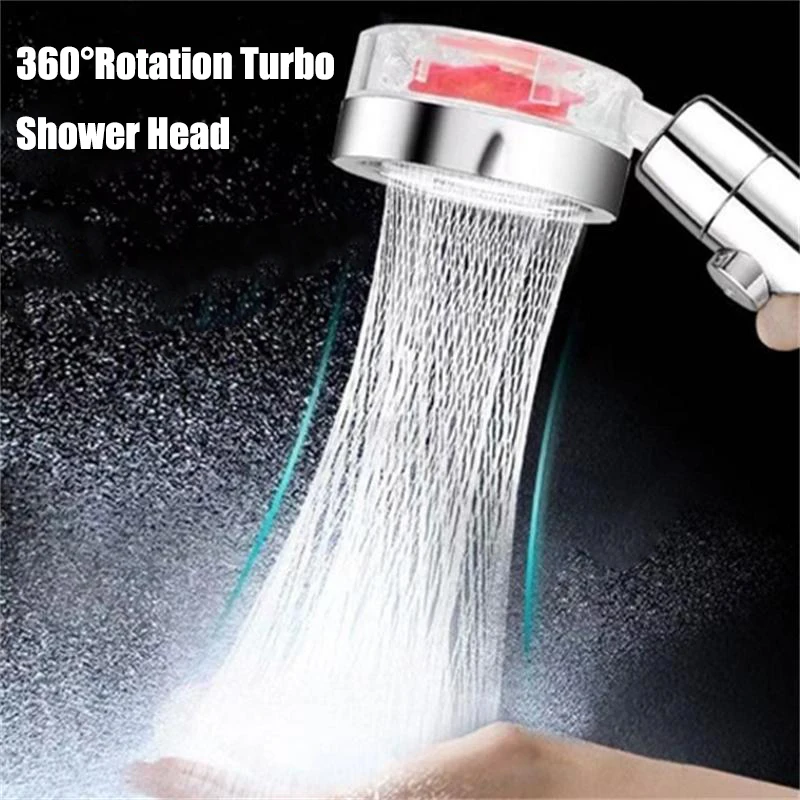 

360° Rotation Turbo Shower Head Handheld High Pressure Water Saving Spray Showerhead Filters Home Bathroom Accessories 2024 New
