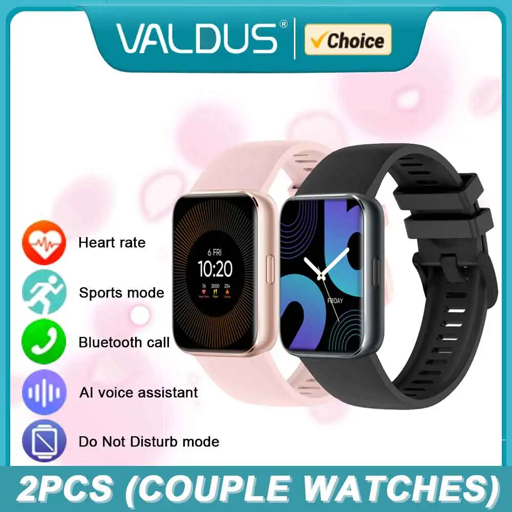 

VALDUS 2025 VS13 Couple's Smartwatch Bluetooth Call Heart Rate Blood Pressure Sports Waterproof Fitness Long Battery Life Watch