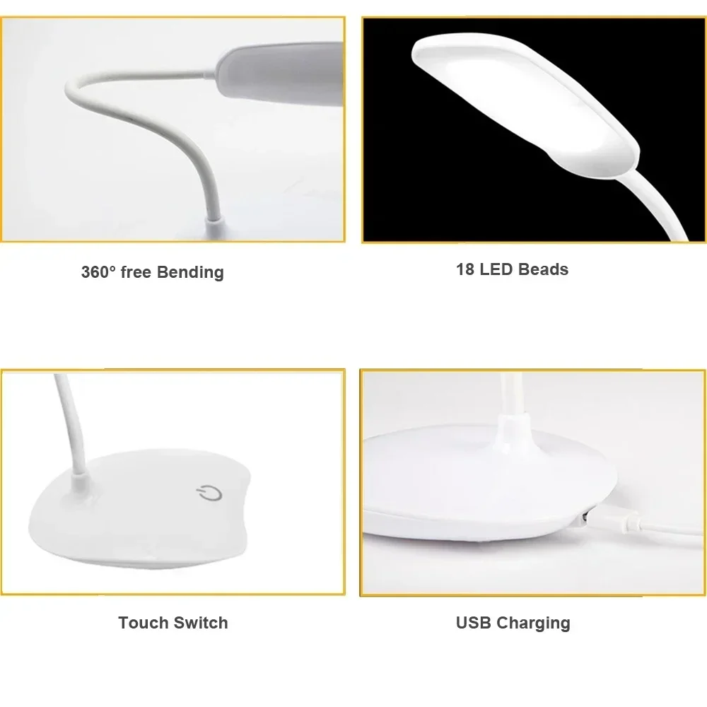 Lampada da tavolo a LED per ufficio lampada da tavolo ricaricabile luminosa per la cura degli occhi luci da studio per studenti lanterne da tavolo per lampada da lettura