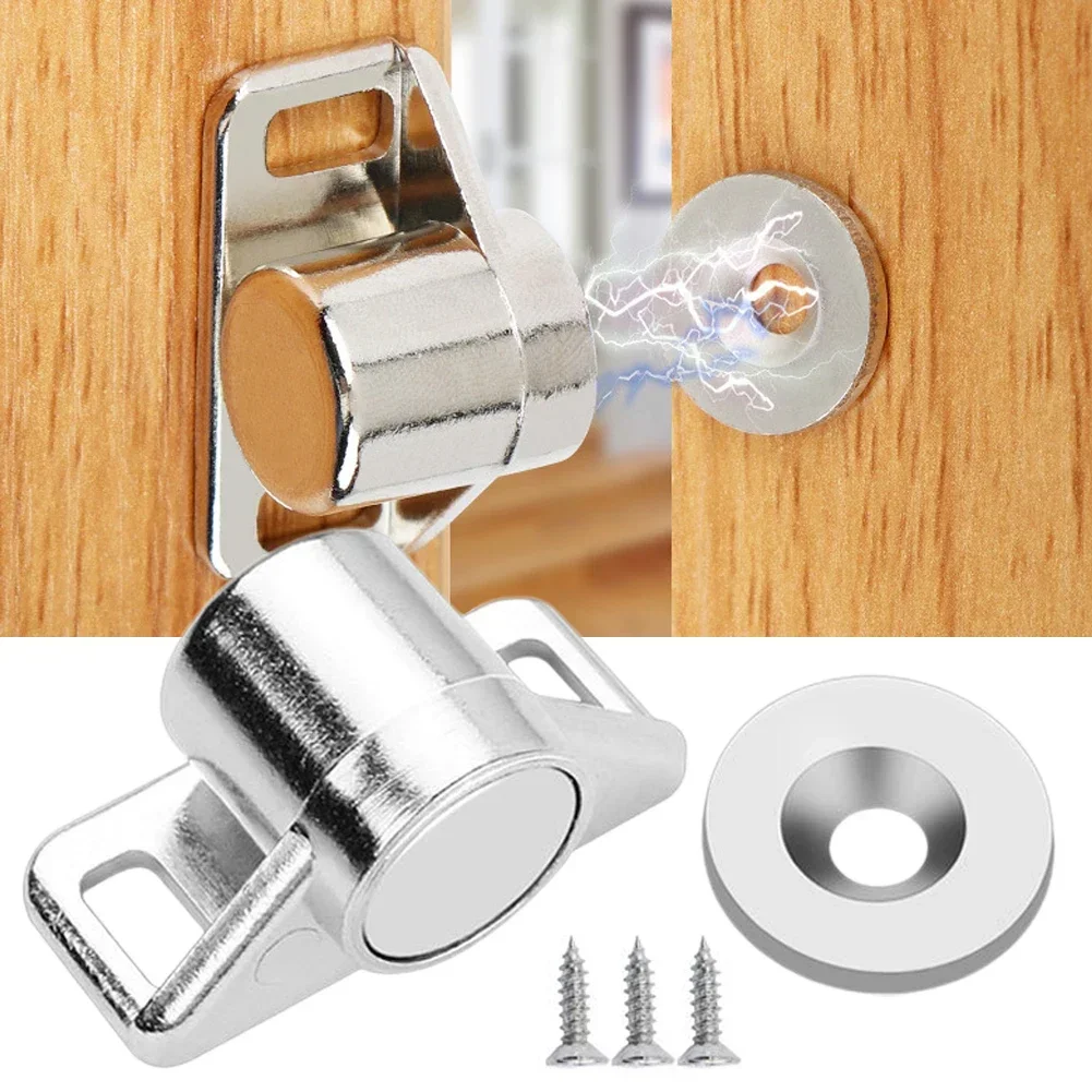 Magnet Cabinet Door Catch Furniture Door Stopper Strong Zinc Alloy Magnetic Catch Latch Ultra For Door Cabinet Cupboard Closer H