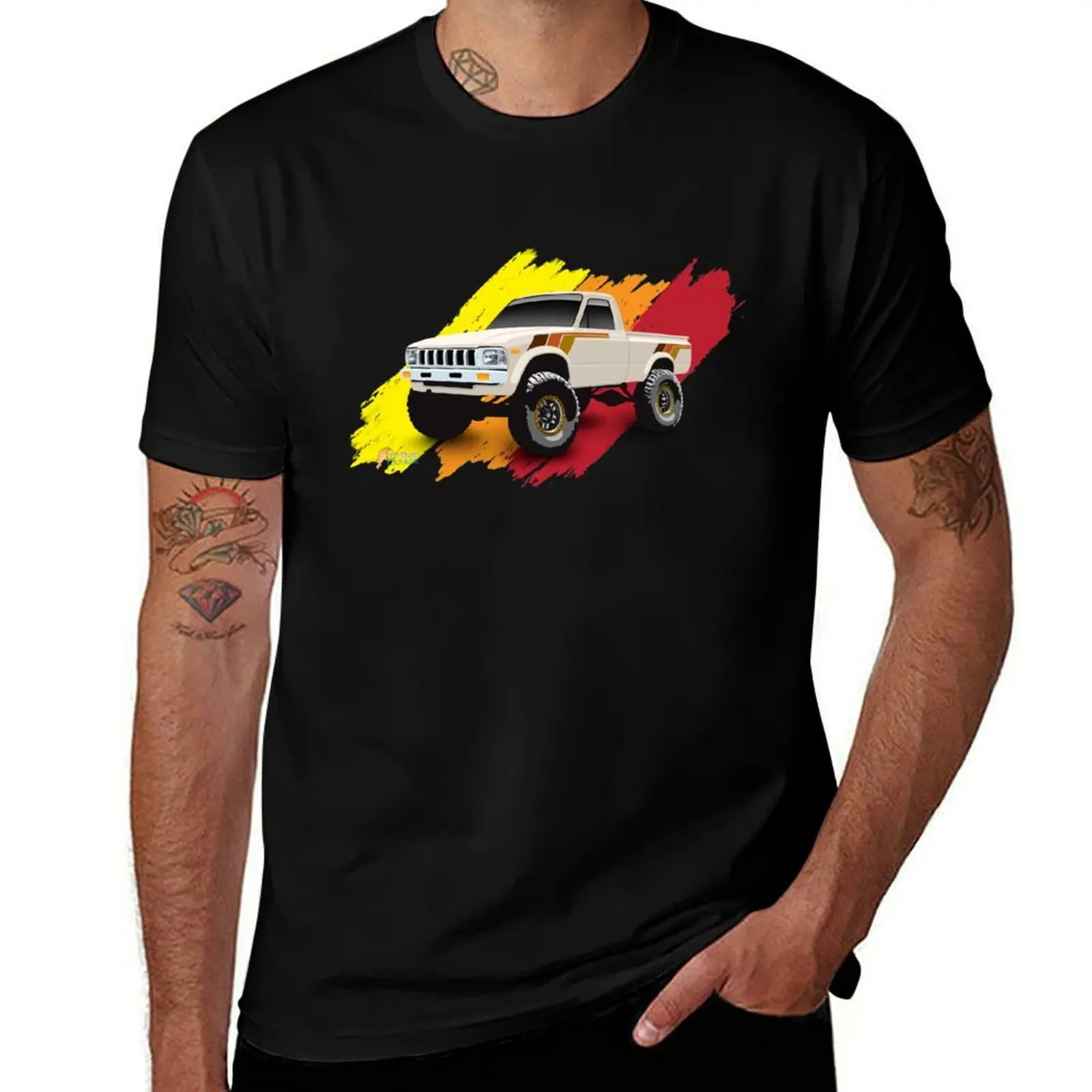 Toyota 1983 4x4 SR5 Hilux Pickup Truck T-Shirt vintage clothes animal prinfor boys clothes T-shirt men