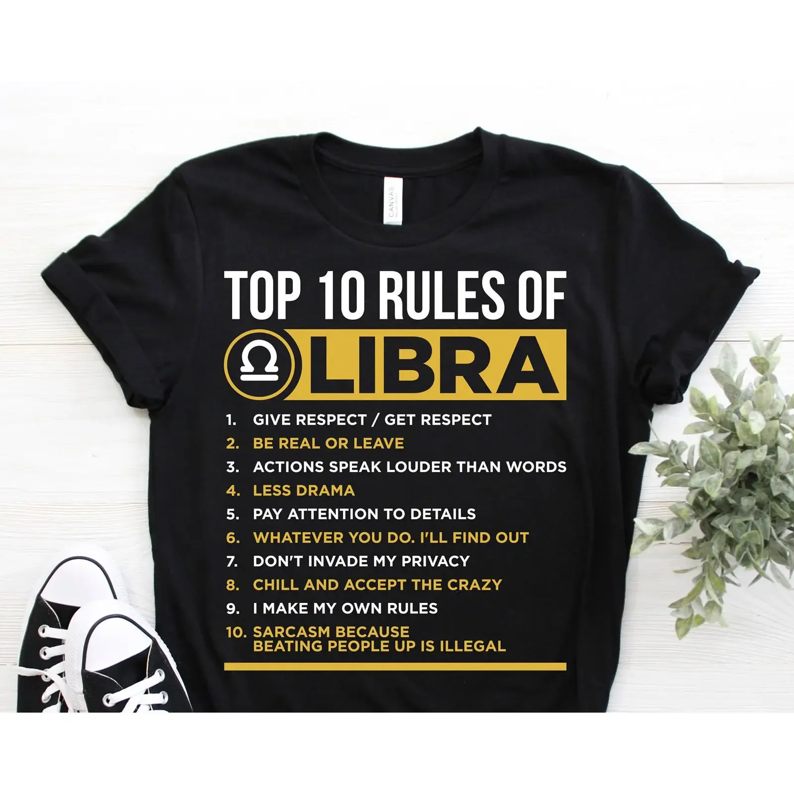 Top 10 Rules of Libra T Shirt Funny Zodiac Horoscope Astrology September October Birthday For vintage Washed homme graphic
