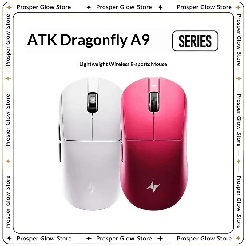 Genuine ATK A9 Ultra Wireless Gaming Mouse A9/A9 SE/A9 Plus/A9 Pro 8K Lightweight E-sports Gaming Mouse Custom Accessory  Mouse