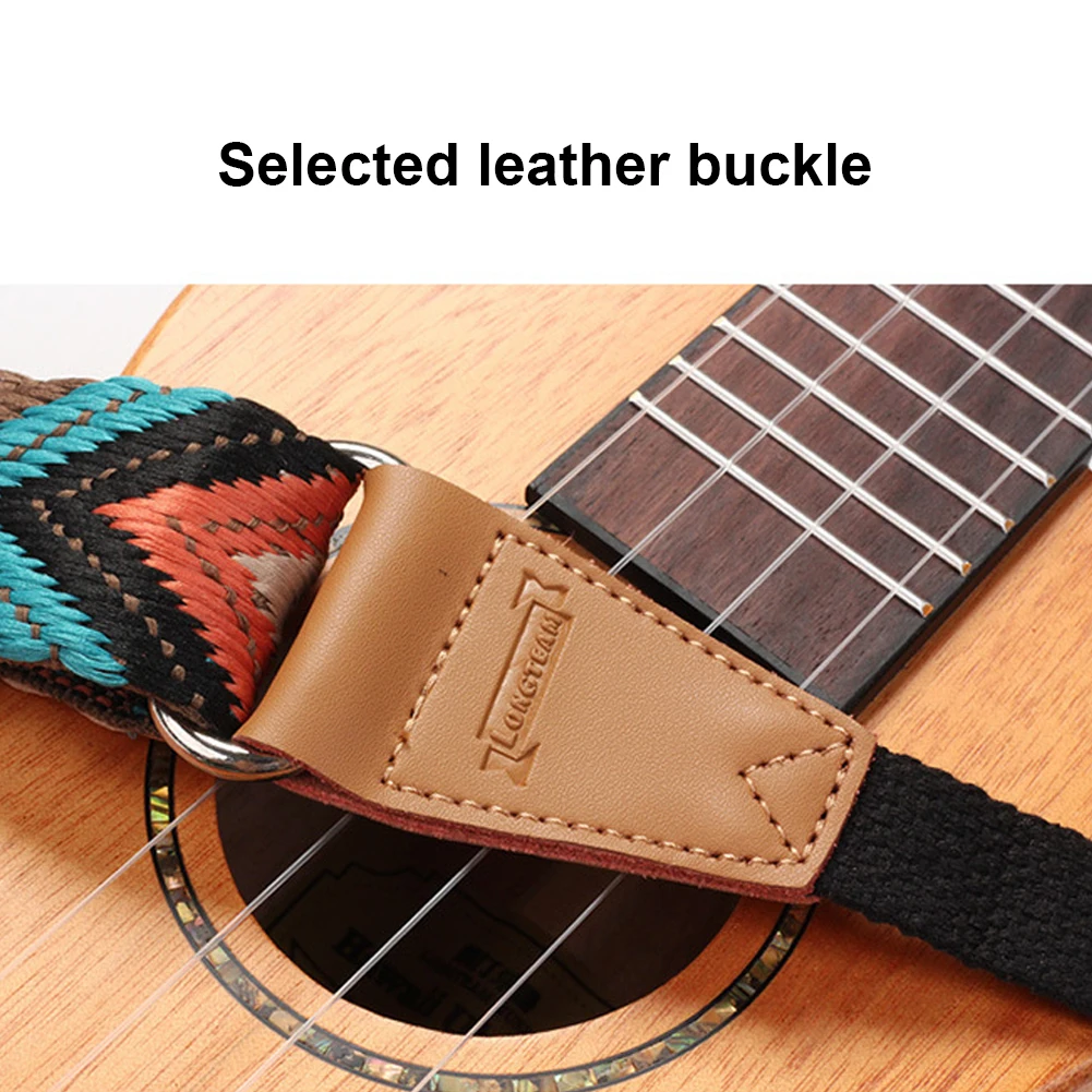 Ukulele Boho Shoulder Strap Adjustable Vintage Ukulele Shoulder Belt for Classical Guitar Mandolin Banjo