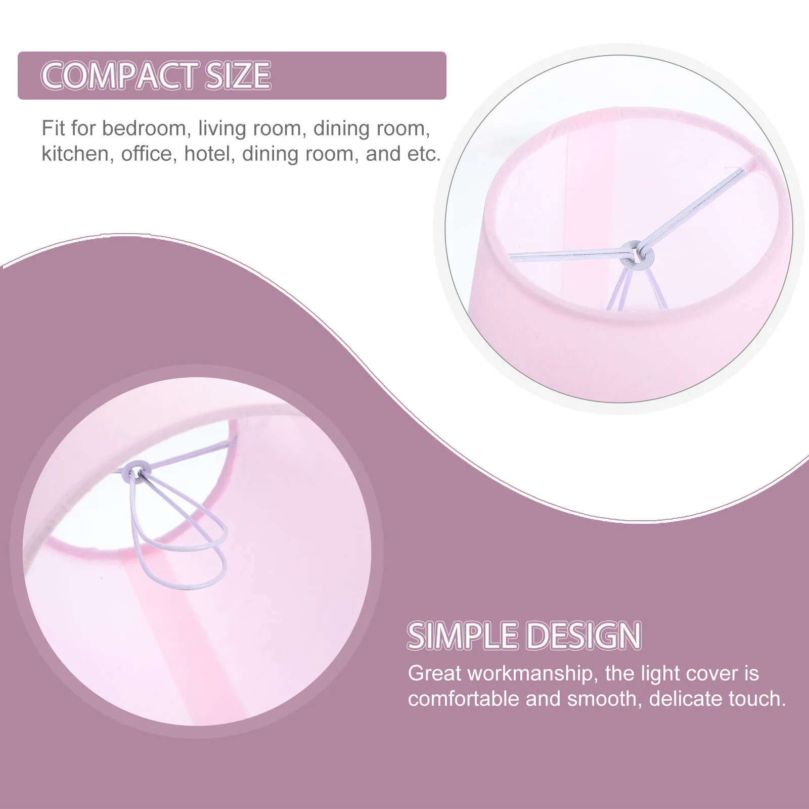 

Small Lamp Shade Clip On Bulb E14 Cloth Cover For Bedroom Living Room Kitchen Modern Pendant Ceiling Wall Lamp