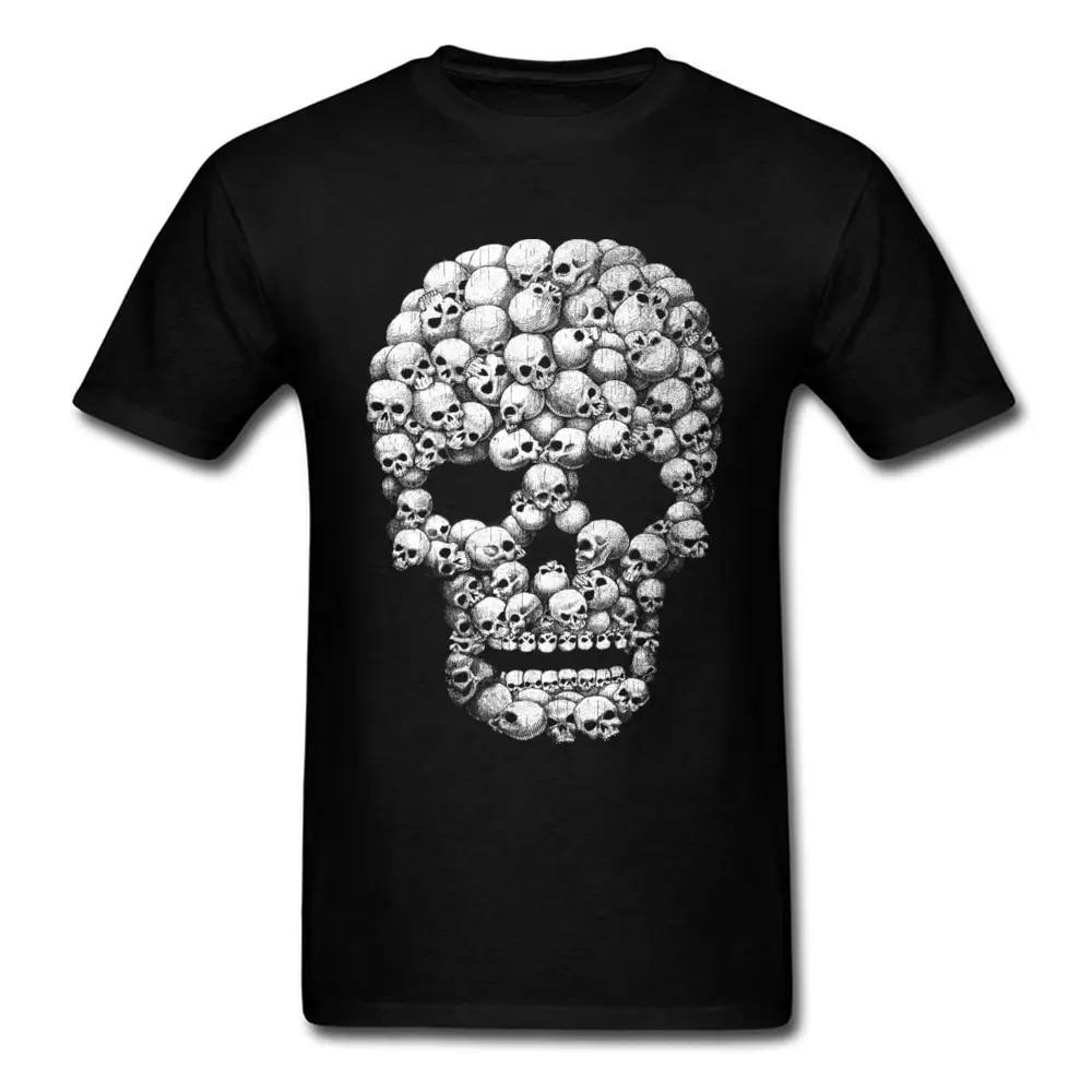 Mens Autumn Skull Shirts Mountain Of Skulls Hip Hop 3D T-Shirt For Boy Youth Fashion Cool Tee Shirts Black Skull Tshirt