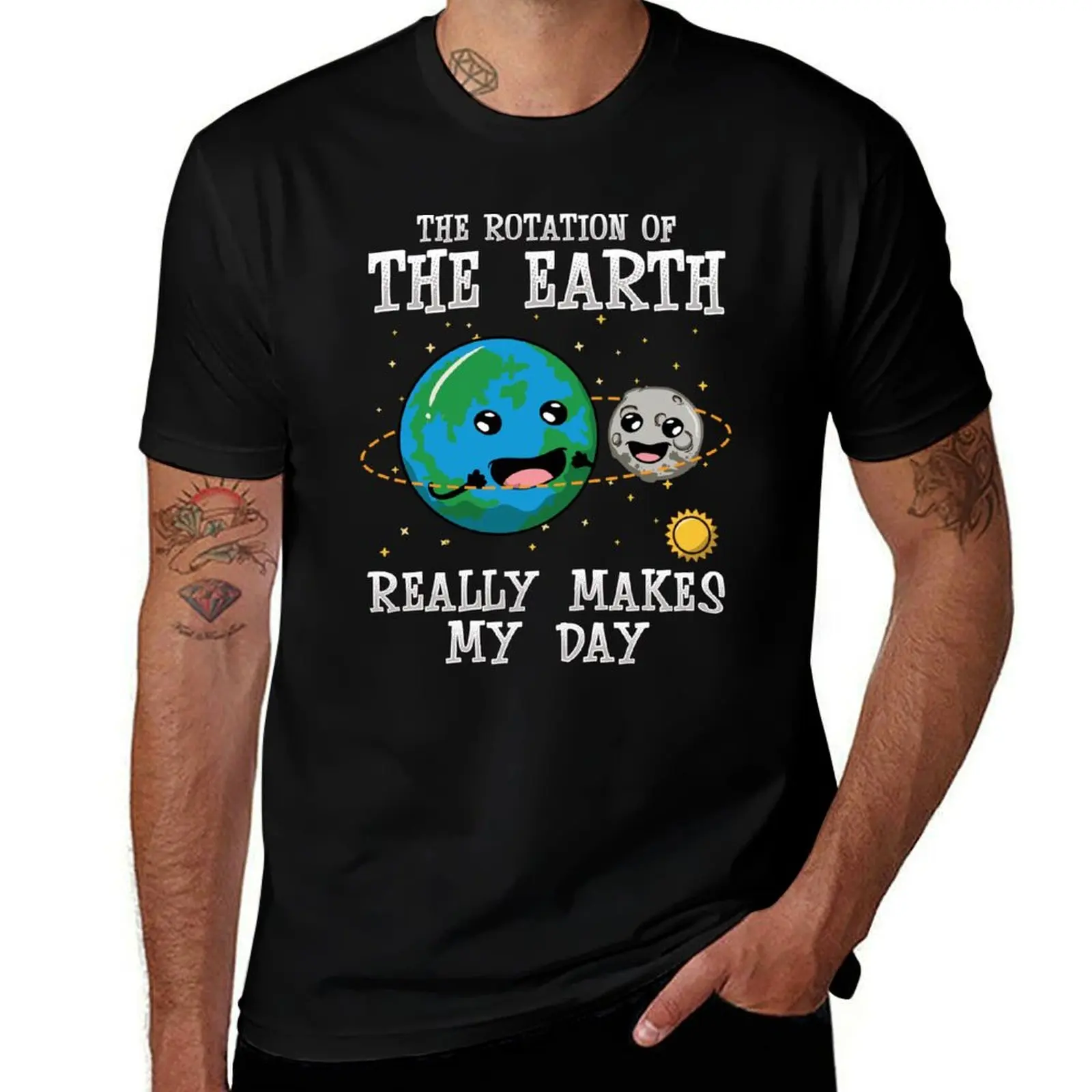 Rotation Of The Earth Really Makes My Day T-Shirt oversize t-shirts man anime stuff vintage t shirt men