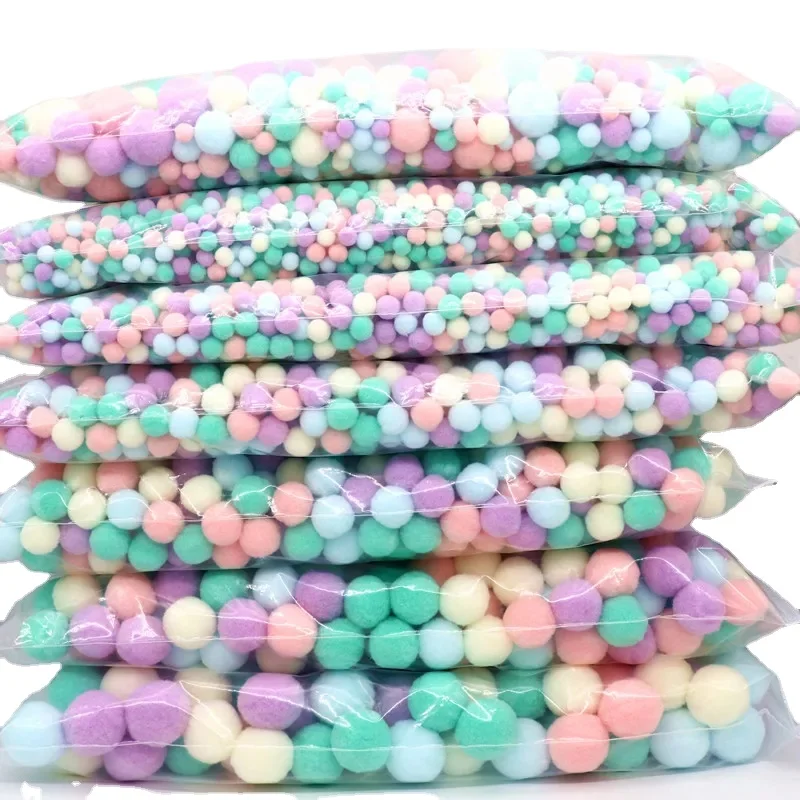 2000pcs 8/1015/20/25mm Fluffy Soft Pompom Ball DIY Handmade Kid Toy Doll Garment Sewing Material Pom Poms Decor Supplies Crafts