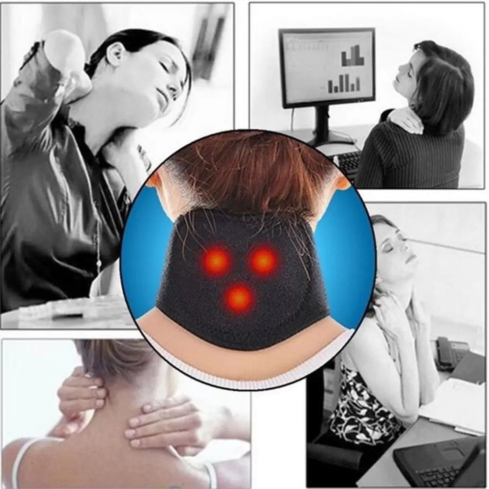 Massager Nek Relaxatie Warmer Cervicale Schijftherapie Zelfverwarmend Pad Nek Zorg Halsband Neksteun Magnetische Nekband