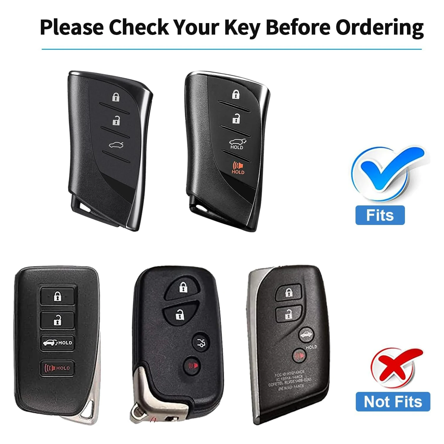 Carbon Fiber Key Fob Cover for Lexus UX250 UX260 Es350 UX200 UX250h ES200 ES300h ES350 US200 US260h Key Case Key Shell Holder - Image 2