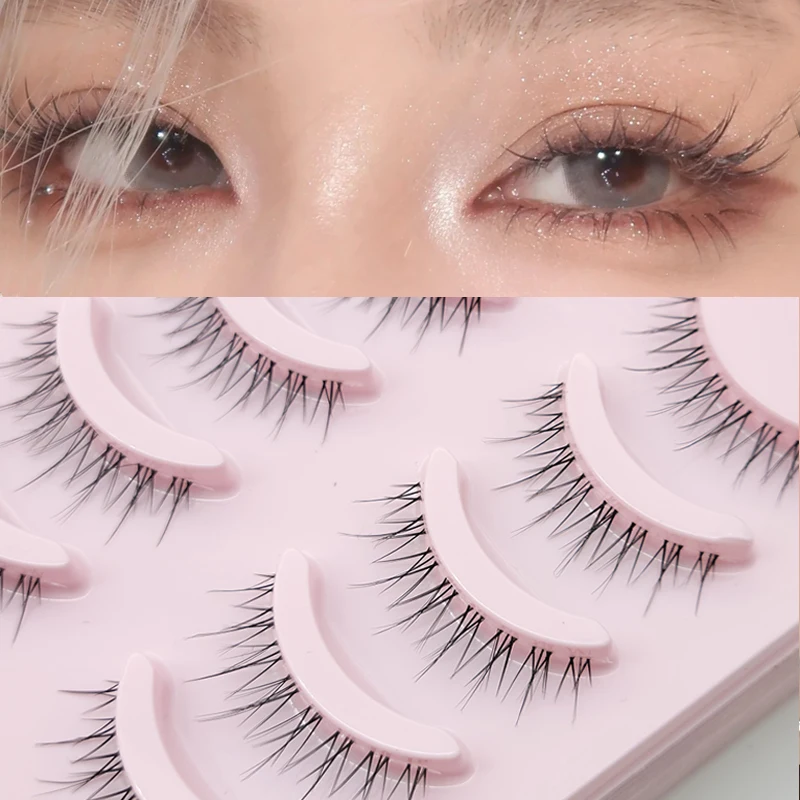 Pestañas manga nuevas, suaves y naturales, gruesas, para citas diarias, maquillaje, finas 6