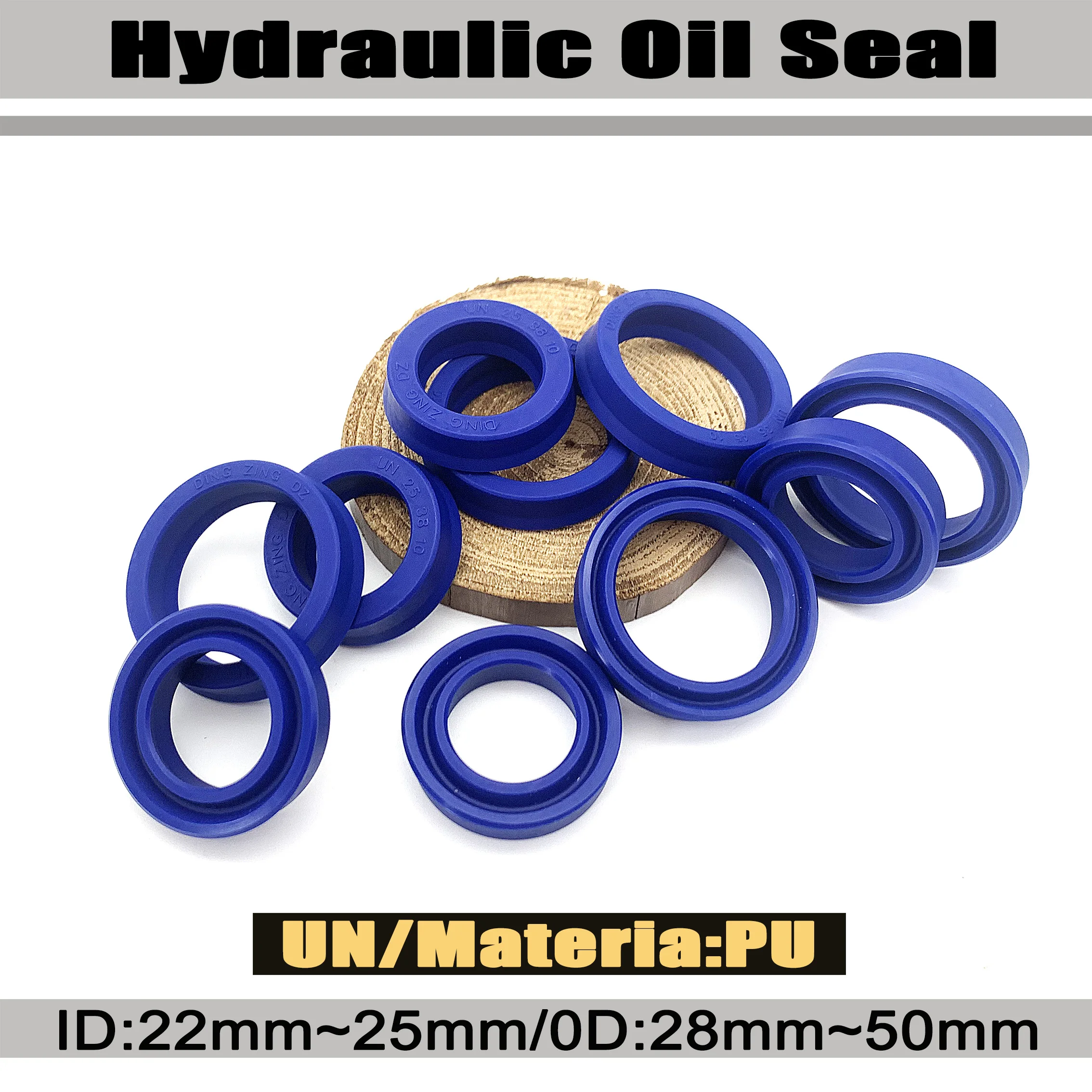 Cincin Seal Oli Tipe UN Biru Poliuretan ID 22mm~25mm OD 28mm~50mm Performa Segel Unggul untuk Otomotif & Traktor
