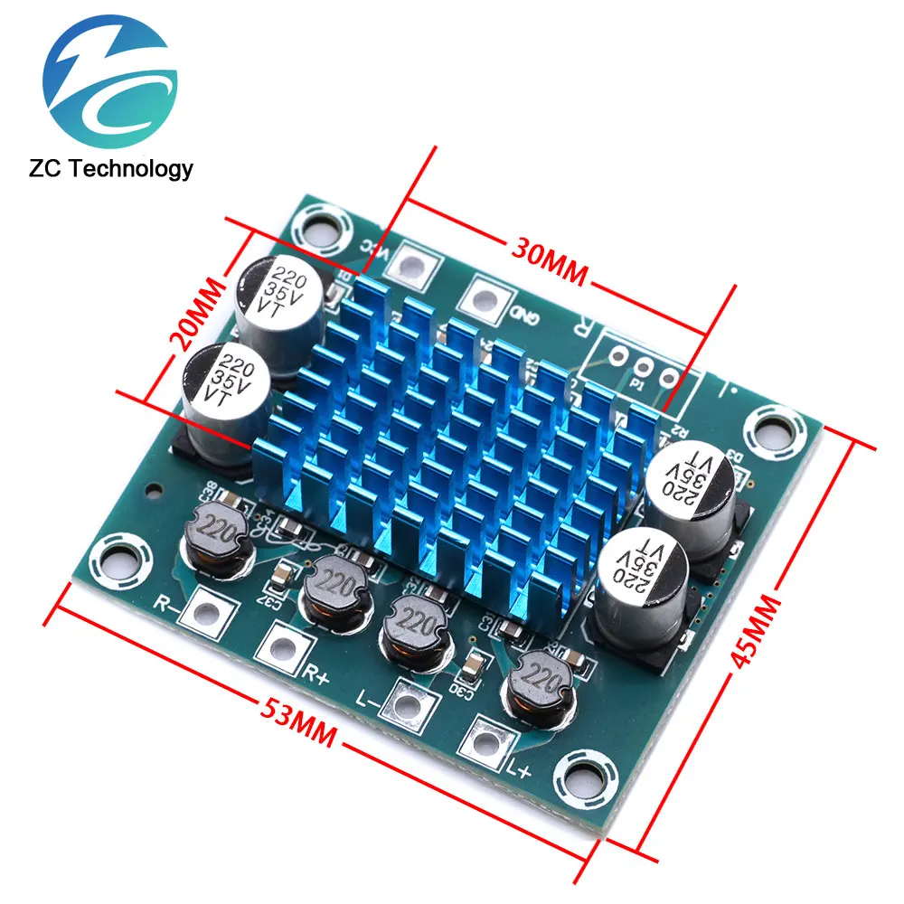TPA3110 XH-A232 30W+30W 2.0 Channel Digital Stereo Audio Power Amplifier Board DC 8-26V 3A for Arduino - view 4