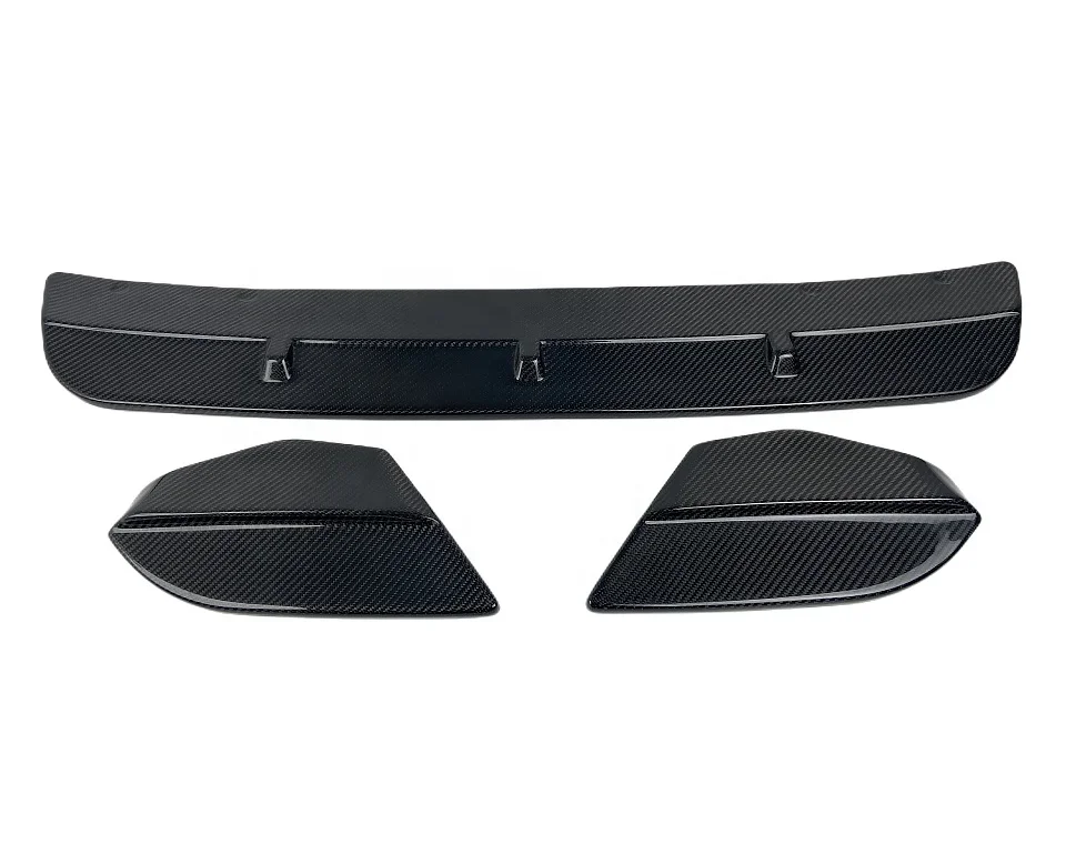 F97 F98 3-PC SK Style Carbon Fiber Front Bumper Lip Spoiler Splitter For BMW X3M X4M F97 F98