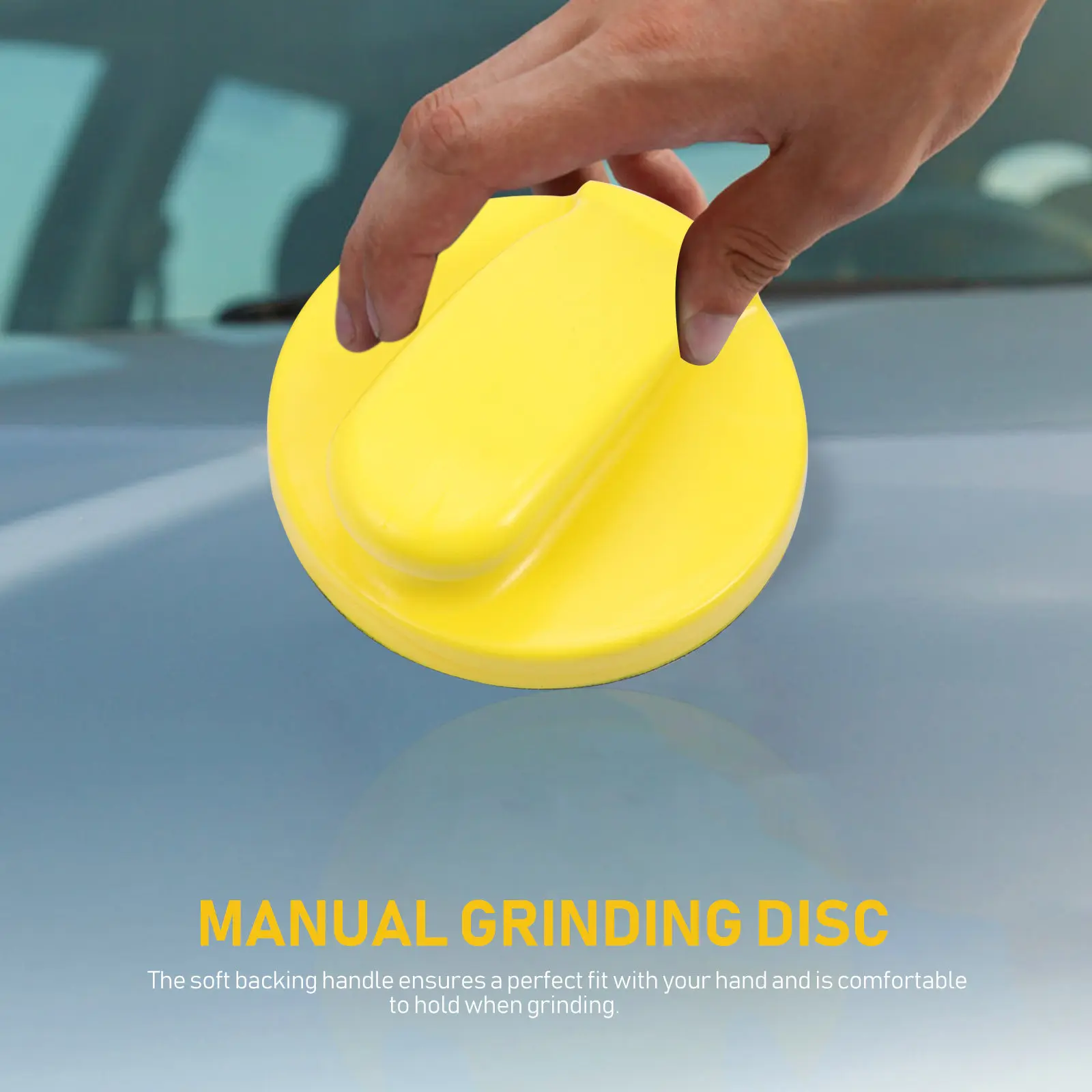 

2Pcs Ergonomic Sanding Disc Holder Backing Pad for Wood Polishing Household Cleaning Car Care Fine Grinding Hand Polishing Tool