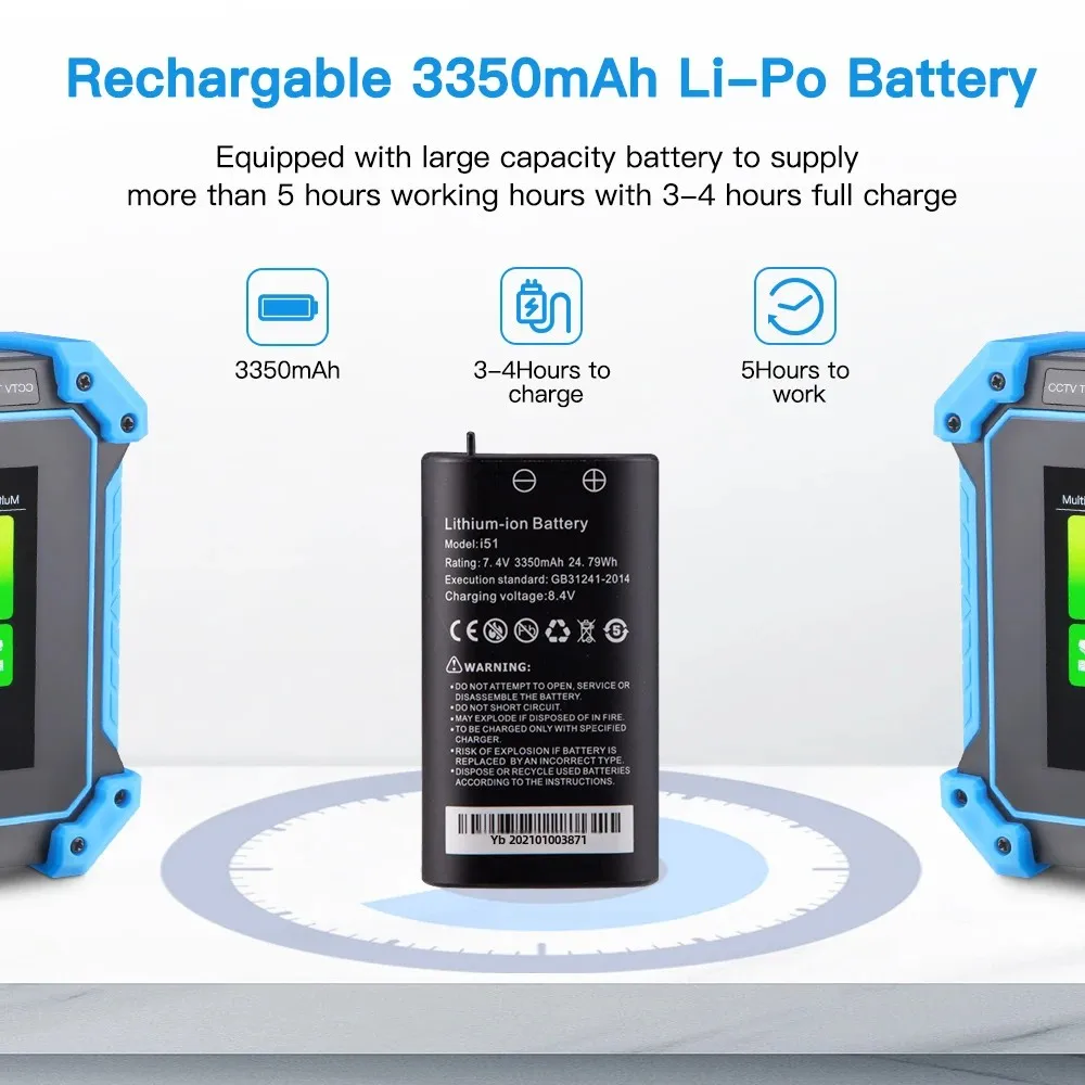 Sectyme 4K CCTV Camera Tester 8MP AHD CVI TVI CVBS IP Camera HD Display Video Monitor 5.4 Inch IPS Touch Screen IPC Tester Tool