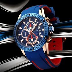 FEICE Men's Watch Quartz Waterproof Genuine Sports Curren Trend Multi-functional Men's Watches Luminous luxurious Brand FK055