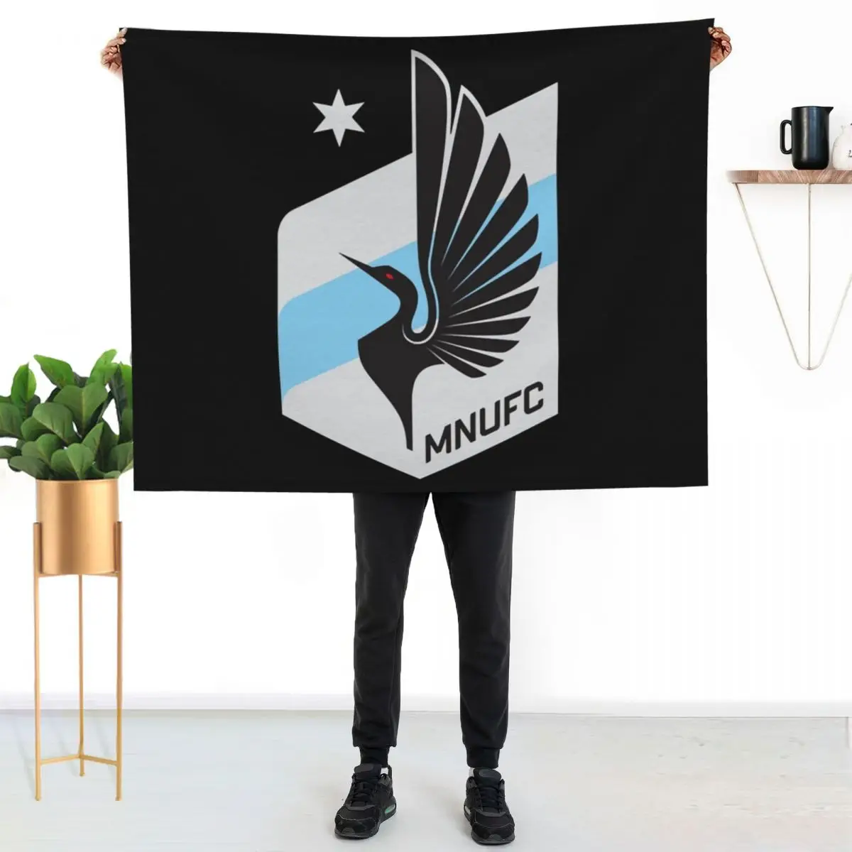 Minnesota-Merch Throw Blanket Furry Beach Loose Flannel Fabric Sofa Throw Giant Sofa Blankets