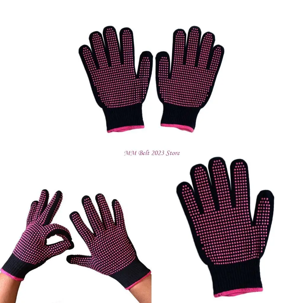 

49ME 300 Centigrade Heat Resistant BBQ Gloves Cotton Silicone Non-Slip Hair Styling