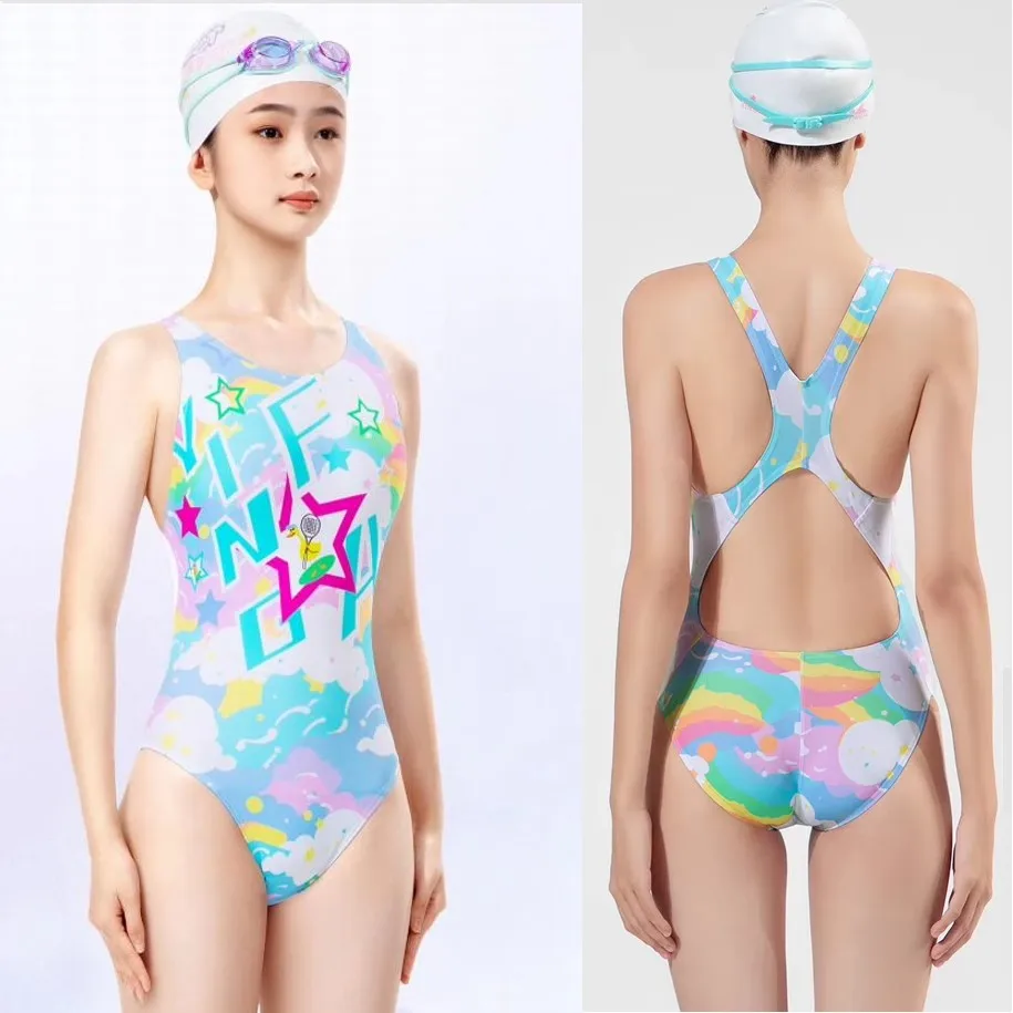 YINGFAPrint Badpak Vrouwen Badpak Een Badmode Bikini Effen Stuk Push Up Pak Badmode Tankini's Zwemmen Thongs Body