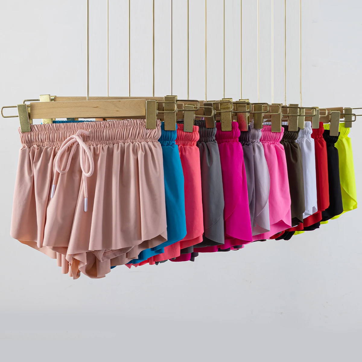 Summer Women Athletic Running Tennis Sports Shorts 2-in-1 Double Layer Quick-Drying Comfy Shorts Sneakers Golf Mini Tennis Skirt