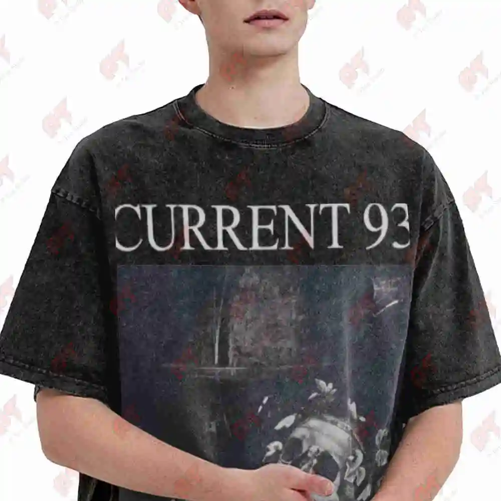 Current 93 Band The Red Face Of God Vintage Washed Tee Pure Cotton T-Shirt