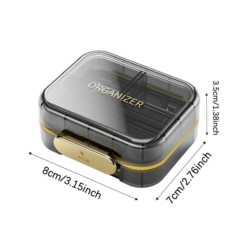 Convenient Pill Box Dust Proof Secure Closure Mini Dispenser Tablet Pill Organizer Case Dispenser Outdoors Travel Tablet Holder