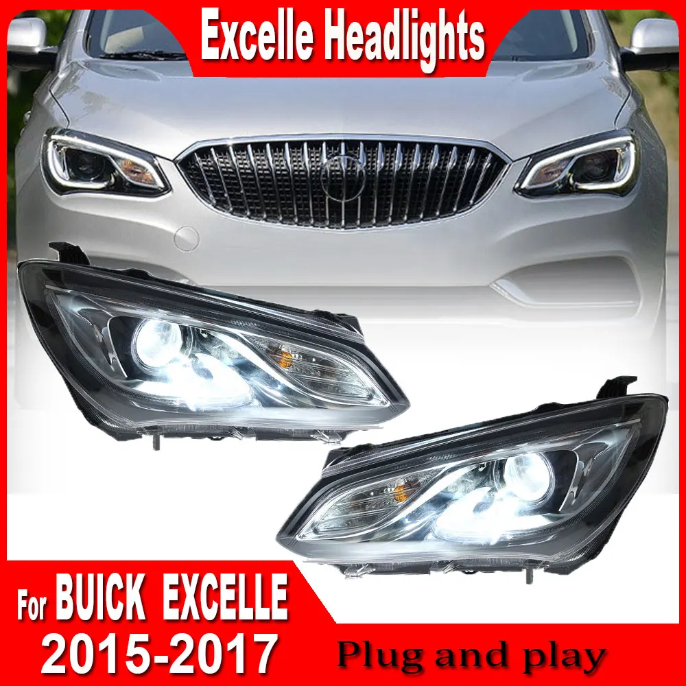 

For Buick Excelle gt Headlight Assembly For Excelle LED Head Lamp 2015 2016 2017 LED DRL Front Light Accessories Plug and play