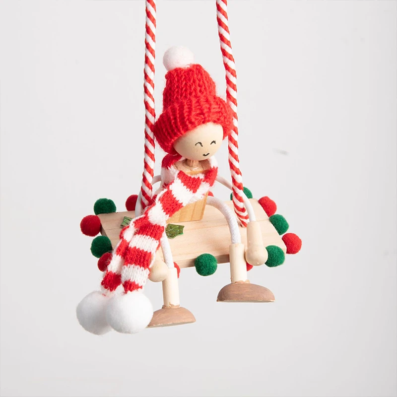 1 قطعة دمية صغيرة عيد الميلاد رف الكتب قزم دمية سوينغ مشهد عيد الميلاد الدعائم اكسسوارات الديكور