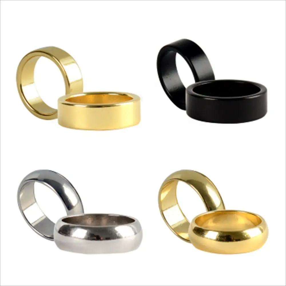 Magic Tricks Magnetic Magic Ring 18mm/19mm/20mm/21mm Circular Arc Magician Ring Gold Silver Plate Performance Wizard PK Ring