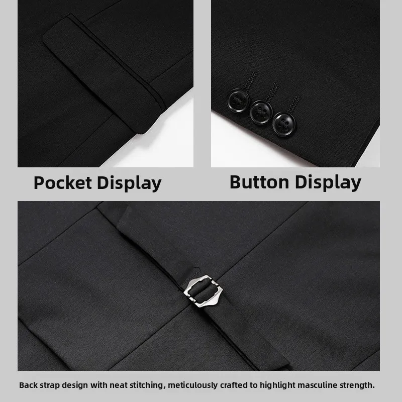 New Men's Faionable Suit Jaet Student Work omsmen Workwear Ultra Slim Fit Busin Gentleman Long Sve Button up