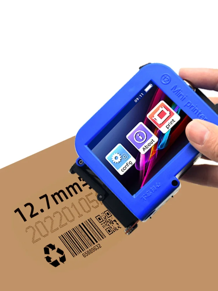 CP12 Portable Handheld Inkjet Printer QR Code Barcode  Label Production Expiration Date Manual Grade Retail Multicolor Cloth