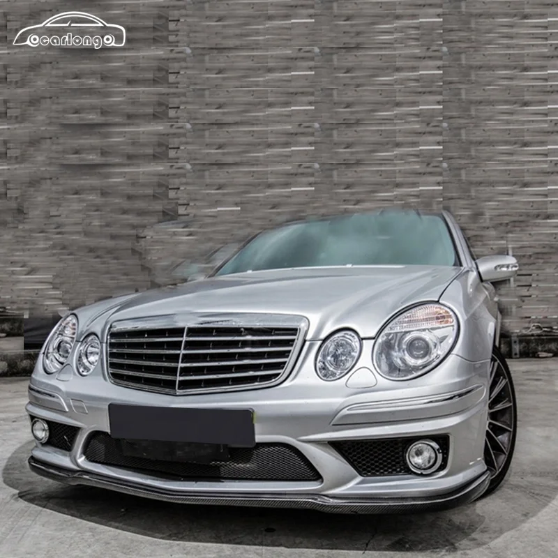 Body Kit Mobil Terlaris Upgrade Style Serat Karbon Spoiler Bibir Depan Bibir Belakang untuk E Class W211 E280 E350