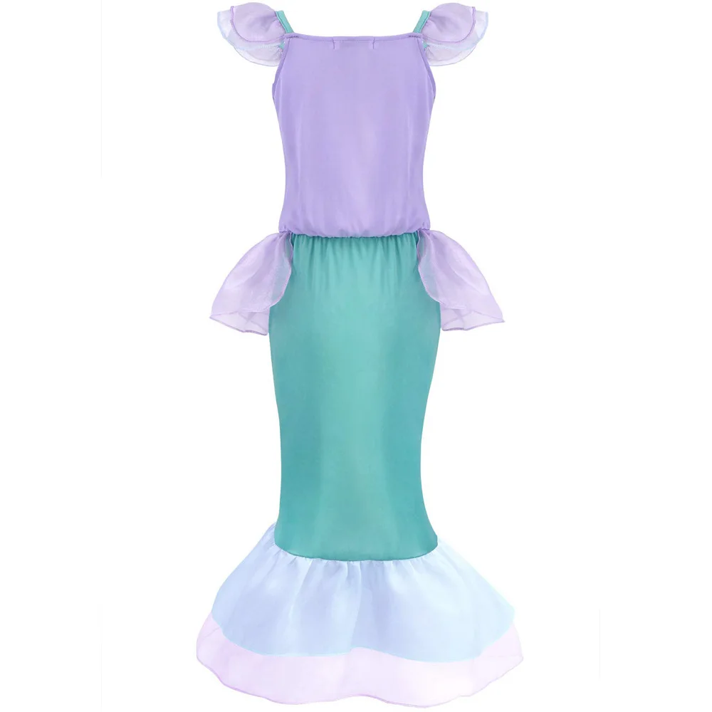 NUOVO costume casual da sirena Ariel per bambino vestire festa per ragazze sirena travestimento Halloween principessa abbigliamento fata sirenetta