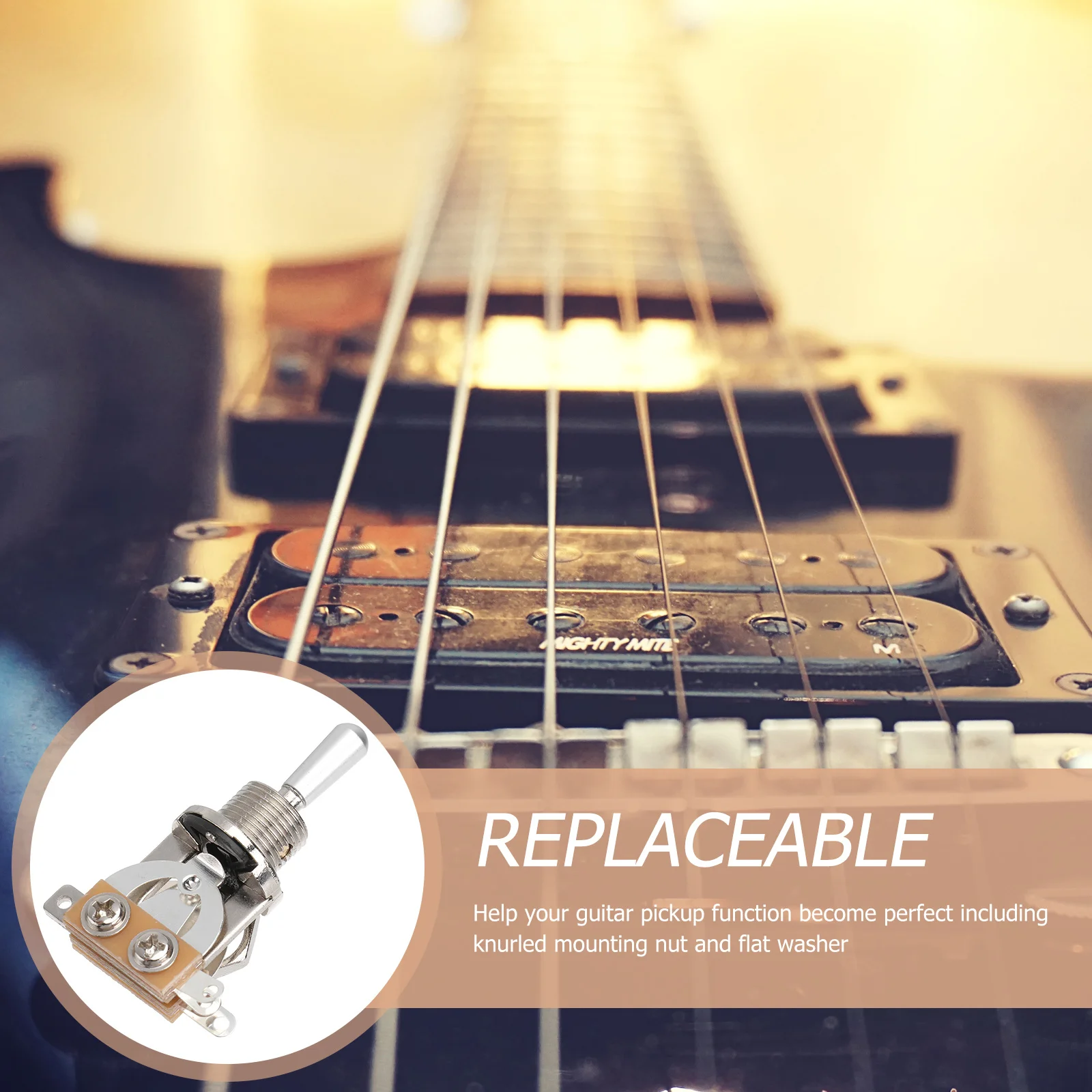 

3 Way Toggle Switch Treble Washer Ring Easy Tone Control for Style Electric Guitar Pickup Selector Replacement