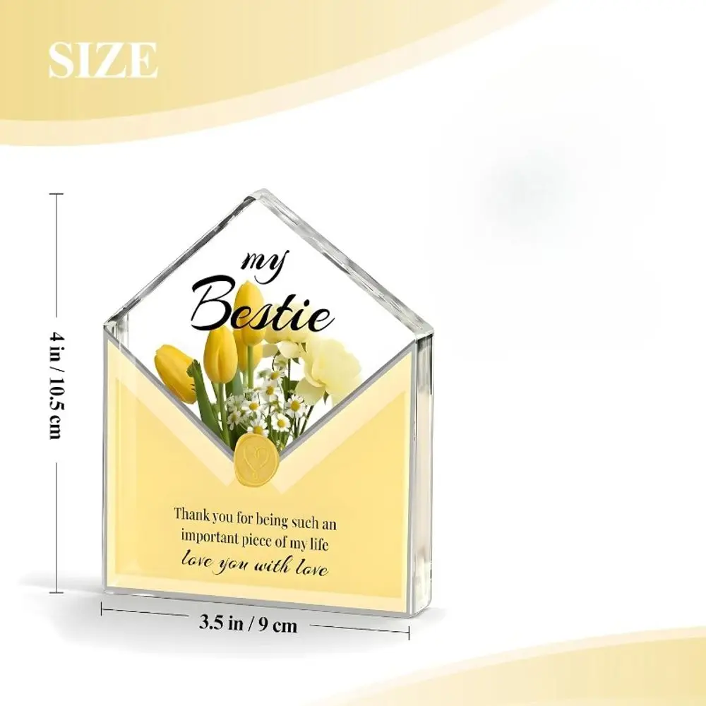 Bestie Gifts for Women, Long Distance Friendship, Cute Desk Décor for Birthday Christmas